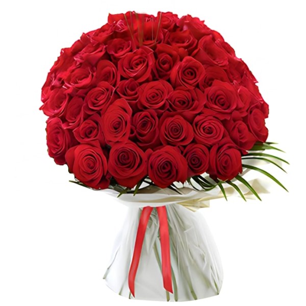 Fresh Red Roses and Bouquet