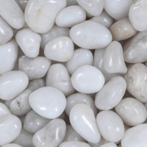 High Polished White Pebbles 20-25 KG Bag 3-5cm