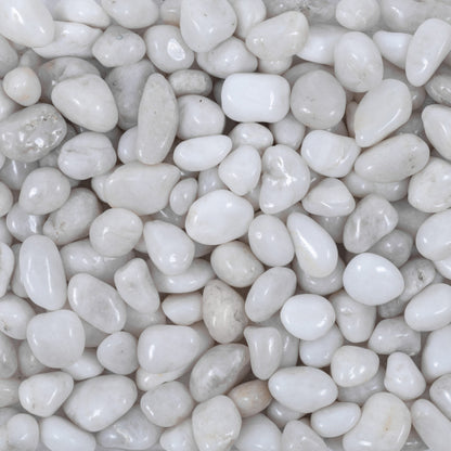 High Polished White Pebbles 20-25 KG Bag 3-5cm