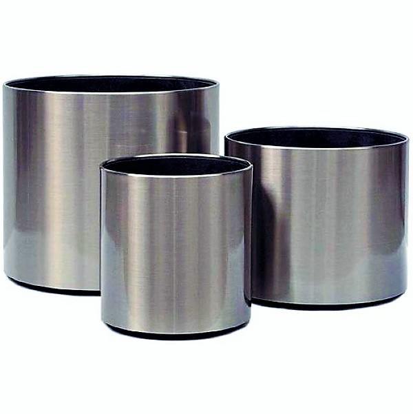 Stainless Steel Satin Finish, Classic Cylinder Pot - www.Greenie.ae Buy online Best and Healthy Plants and quality products guarantee in Dubai Plants Shop in Dubai Abu Dhabi all over UAE Plants near me Fresh Plants in Dubai where to buy plants in UAE - Greenie.ae